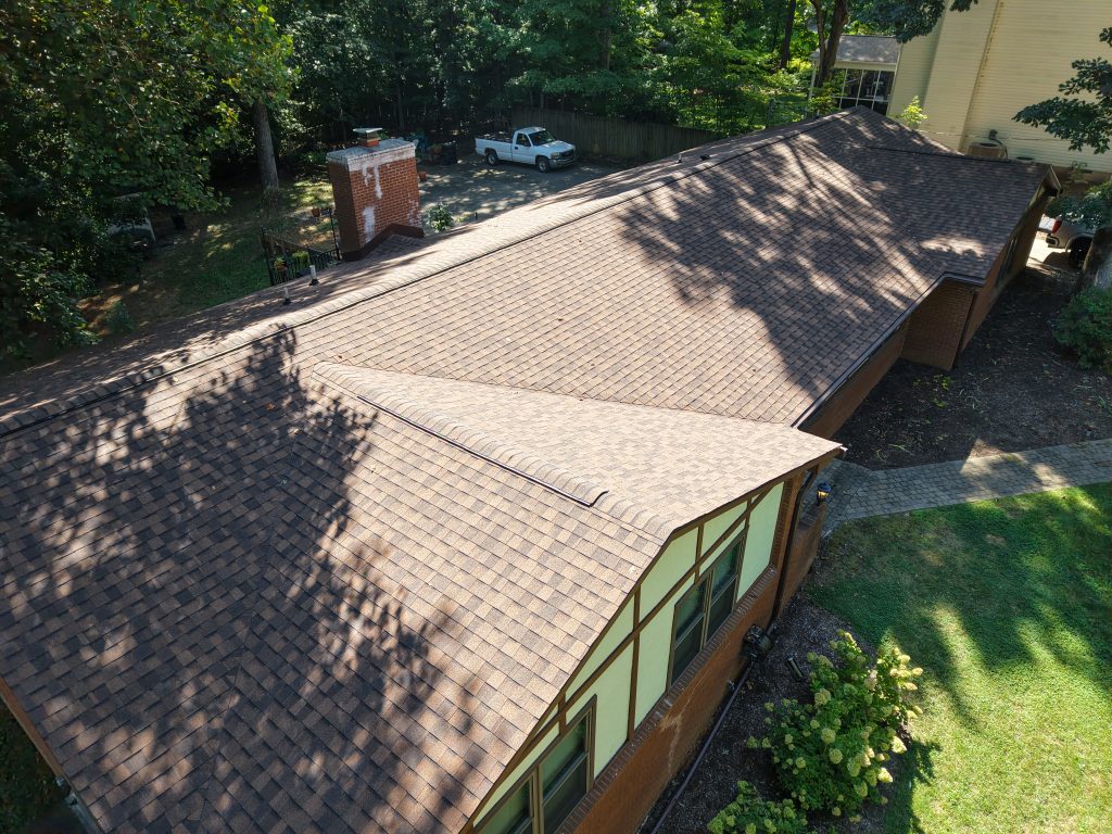 Completed West Knoxville roof replacement with CertainTeed Landmark Burnt Sienna shingles