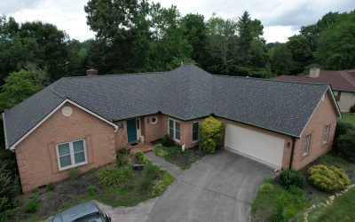 Roof Replacement in Oak Ridge, TN With Driftwood Shingles and Bronze Gutters